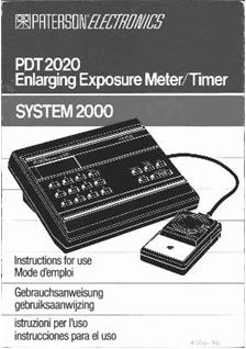 Philips PDT 2020 manual. Camera Instructions.